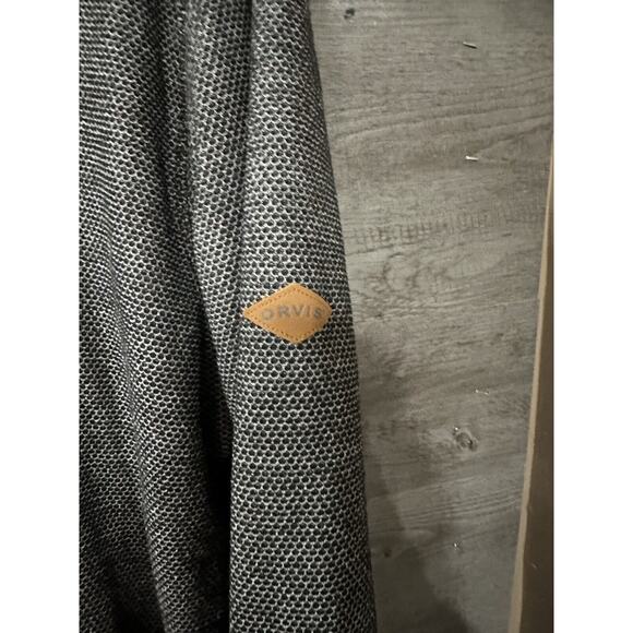 Orvis 1/4 Zip Pullover Sherpa Lined Men's Gray Black Grey Sweater - Size XL - Picture 3 of 7